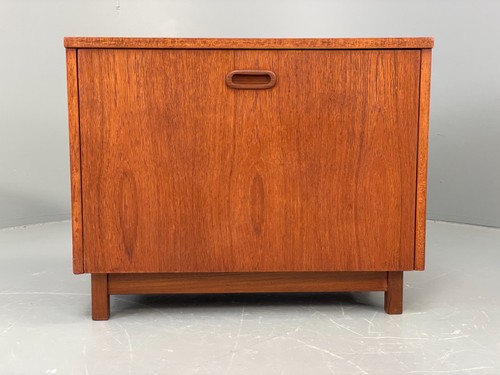 Vintage teak record cabinet - vintage,